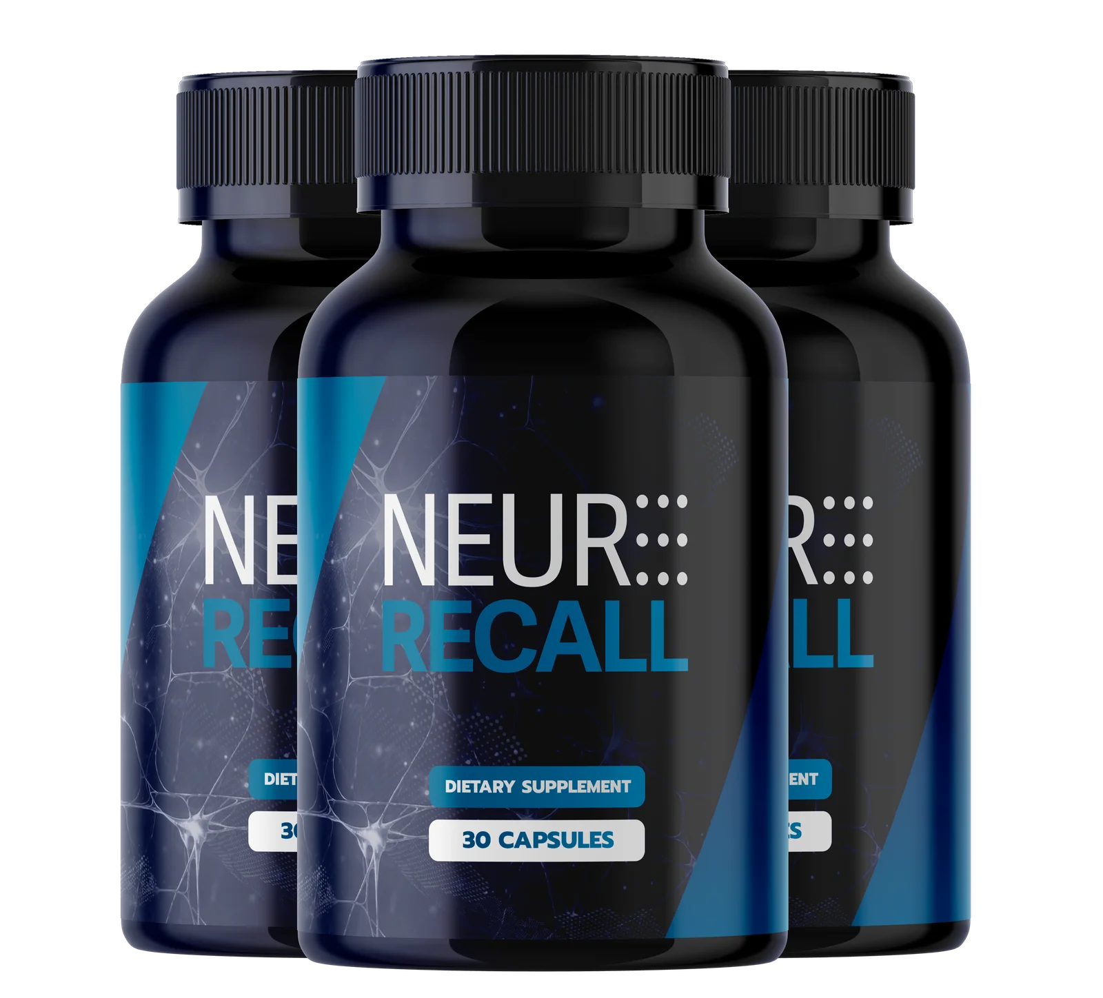 NeuroRecall™ nootropic for memory & focus — 3 bottles